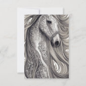 Carte De Remerciements Beau Cheval Script moderne Anniversaire Appartemen (Dos)