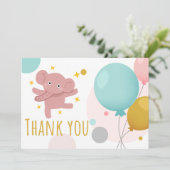 Carte De Remerciements Beau éléphant (Debout devant)