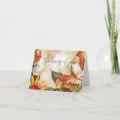 Carte De Remerciements Beau feuillage d'automne & Fleurs, (Devant)