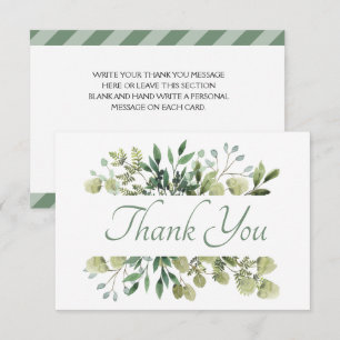 Carte De Remerciements Beau feuillage vert