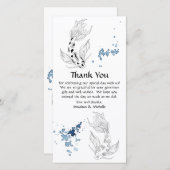 Carte De Remerciements Beau japonais Koi Mariage de natation (Devant / Derrière)