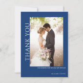 Carte De Remerciements Beau Mariage bleu (Devant)