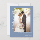 Carte De Remerciements Beau Mariage bleu (Devant)