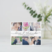 Carte De Remerciements Beau Mariage de photos White (Debout devant)