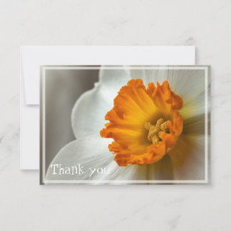 Carte De Remerciements Beau Narcisse Fleur Macro