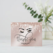 Carte De Remerciements Beau oeil Brown Wink avec Gold Crown (Debout devant)