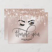 Carte De Remerciements Beau oeil Brown Wink avec Gold Crown (Devant / Derrière)