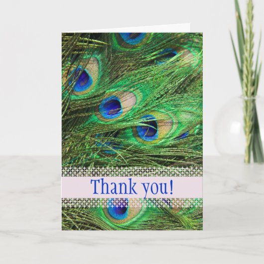 Carte De Remerciements Beau Peacock (Devant)