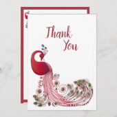 Carte De Remerciements Beau Peacock (Devant / Derrière)