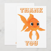 Carte De Remerciements Beau poisson rouge (Devant / Derrière)