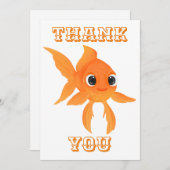 Carte De Remerciements Beau poisson rouge (Devant / Derrière)