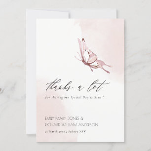 CARTE DE REMERCIEMENTS BEAUCOUP ÉLÉGANTE MARIAGE DE COULEUR D'EAU BLEU