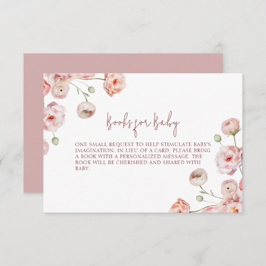 Carte De Remerciements Beaux livres Pastel pour bébé (Devant / Derrière)