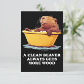 Carte De Remerciements Beaver Lover (Debout devant)