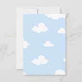 Carte De Remerciements Bébé à bord ! Baby shower d'avion (Dos)