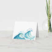 Carte De Remerciements Bébé à bord Baby shower, Surf bébé (Dos)