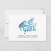 Carte De Remerciements Bébé à bord Baby shower, Surf bébé (Devant)