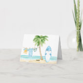 Carte De Remerciements Bébé à bord Surfing Boy Baby shower (Dos)