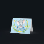 Carte De Remerciements Bébé adoré bleu et gris<br><div class="desc">Bébé adoré Bleu et gris Carte de remerciements</div>