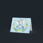 Carte De Remerciements Bébé adoré bleu et gris<br><div class="desc">Bébé adoré Bleu et gris Carte de remerciements</div>