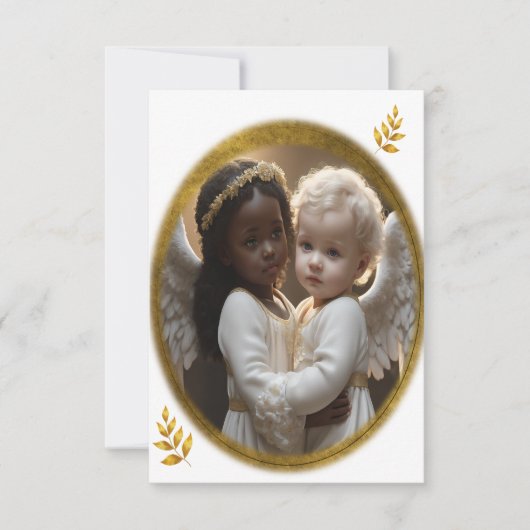 Carte De Remerciements Bébé Anges (Devant)
