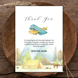 Carte De Remerciements Bébé Arrive Bientôt Fête Prénatale Vintage Forêt A