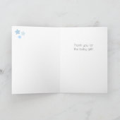 Carte de remerciements Bébé bleu (Intérieur)