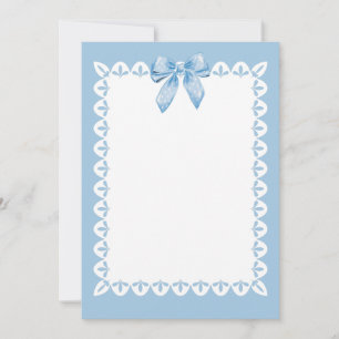 Carte De Remerciements Bébé Bleu à pois nœud papillon & Classique et Char