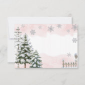 Carte De Remerciements Bébé c'est froid dehors Baby shower fille (Dos)