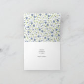 Carte De Remerciements Bébé dans la douche en fleurs (Intérieur)