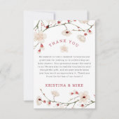 Carte De Remerciements Bébé dans le Baby shower en fleur (Devant)