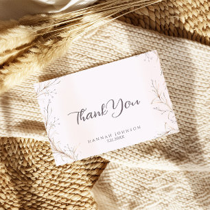 Carte De Remerciements Bébé de Fleur sauvage Boho non sexiste en fleurs