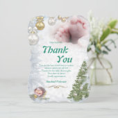 Carte de remerciements bébé de Noël (Debout devant)