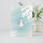 Carte De Remerciements Bébé de requin doux (Debout devant)