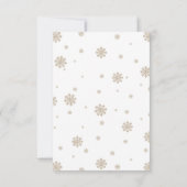 Carte De Remerciements Bébé d'hiver Il fait froid, Baby shower de flocons (Dos)