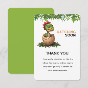 Carte De Remerciements Bébé dinosaure adorable Kawaii qui éclot
