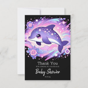 Carte De Remerciements Bébé Dolphin Whimsical