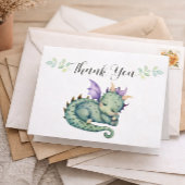 Carte De Remerciements Bébé Dragon Mignon