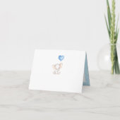 Carte de remerciements bébé éléphant (Dos)