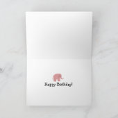 Carte De Remerciements Bébé éléphant Joyeux anniversaire (Intérieur)