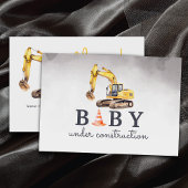 Carte De Remerciements Bébé en construction Baby shower