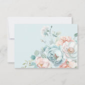 Carte De Remerciements Bébé en fleur Dusty Baby shower bleu (Dos)