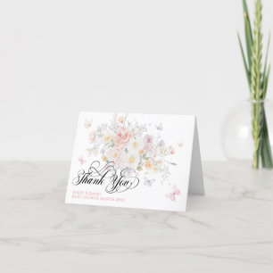 Carte De Remerciements Bébé en Fleur Fleur Fleur Fleur Fleur Fleur Fleur