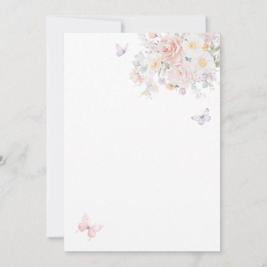 Carte De Remerciements Bébé en Fleur Fleur Fleur Fleur Fleur Fleur Fleur (Dos)