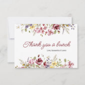 Carte De Remerciements Bébé en fleurs (Devant)