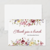 Carte De Remerciements Bébé en fleurs (Devant / Derrière)