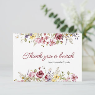Carte De Remerciements Bébé en fleurs
