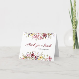 Carte De Remerciements Bébé en fleurs