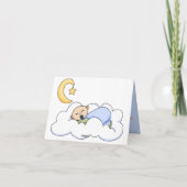 Carte de remerciements bébé et lune (Dos)