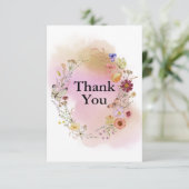 Carte De Remerciements bébé fleur sauvage en fleurs (Debout devant)